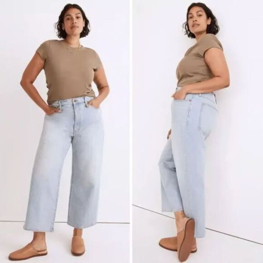 NEW Madewell The‎ Perfect Vintage Wide-Leg Crop Jean in Edmunds Wash, 30 - Picture 2 of 16